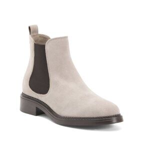 MIRROR Taupe Suede Chelsea Booties